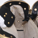 FENDI Chameleon Hand Bag Canvas 2way Beige Gold Tone 8BL114 Auth 202092-23