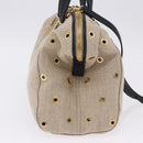 FENDI Chameleon Hand Bag Canvas 2way Beige Gold Tone 8BL114 Auth 202092-5