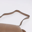 BVLGARI Chain Shoulder Tote Bag Leather 2way Beige Gold Tone Auth 202093A-15