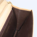 CHANEL Matelasse Chain Shoulder Bag Lamb Skin Beige Gold Tone CC Auth 202094-21