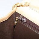 CHANEL Matelasse Chain Shoulder Bag Lamb Skin Beige Gold Tone CC Auth 202094-23