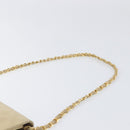 CHANEL Matelasse Chain Shoulder Bag Lamb Skin Beige Gold Tone CC Auth 202094-8