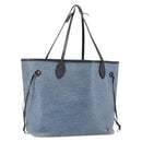 LOUIS VUITTON Epi Denim Neverfull MM Tote Bag Blue M51053 LV Auth 202097-1