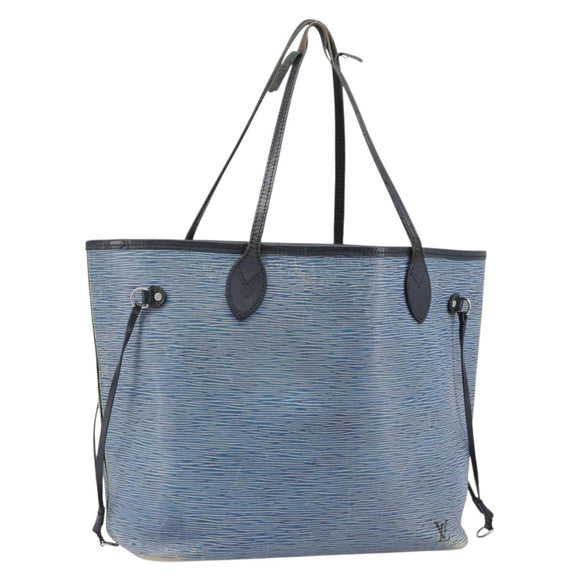 LOUIS VUITTON Epi Denim Neverfull MM Tote Bag Blue M51053 LV Auth 202097