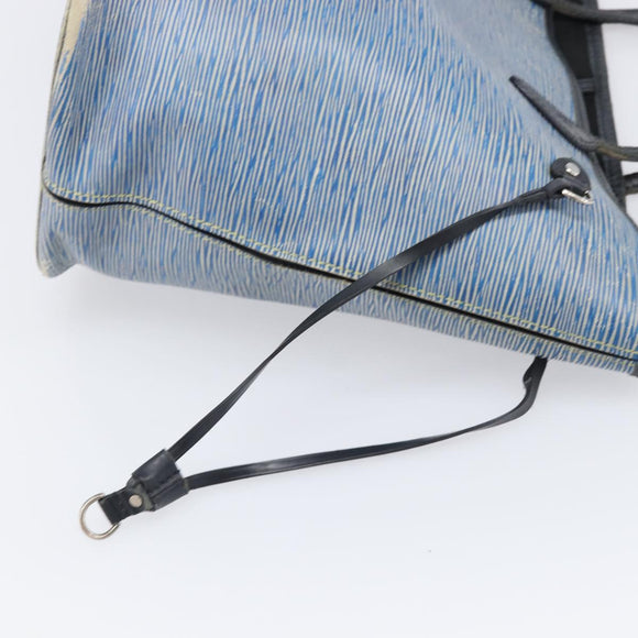 LOUIS VUITTON Epi Denim Neverfull MM Tote Bag Blue M51053 LV Auth 202097