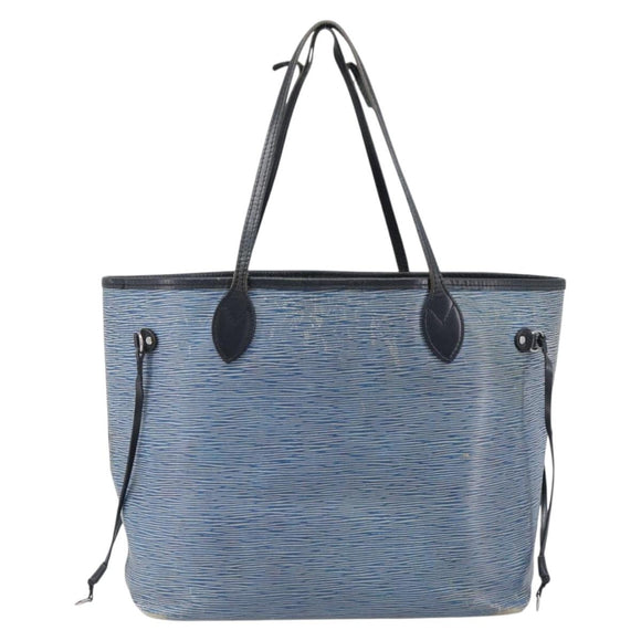 LOUIS VUITTON Epi Denim Neverfull MM Tote Bag Blue M51053 LV Auth 202097