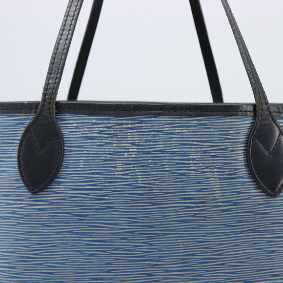 LOUIS VUITTON Epi Denim Neverfull MM Tote Bag Blue M51053 LV Auth 202097
