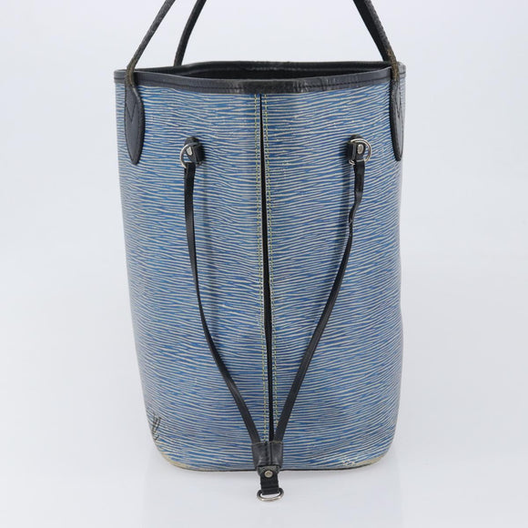 LOUIS VUITTON Epi Denim Neverfull MM Tote Bag Blue M51053 LV Auth 202097