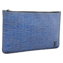 LOUIS VUITTON Epi Denim Neverfull MM Pouch Blue LV Auth 202098A-1