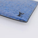 LOUIS VUITTON Epi Denim Neverfull MM Pouch Blue LV Auth 202098A-8