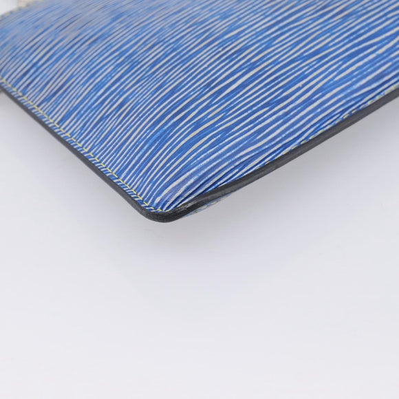 LOUIS VUITTON Epi Denim Neverfull MM Pouch Blue LV Auth 202098A