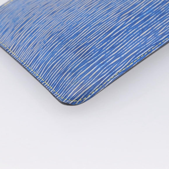 LOUIS VUITTON Epi Denim Neverfull MM Pouch Blue LV Auth 202098A