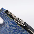 LOUIS VUITTON Epi Denim Neverfull MM Pouch Blue LV Auth 202098A-9