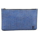 LOUIS VUITTON Epi Denim Neverfull MM Pouch Blue LV Auth 202098A-13