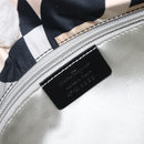 Salvatore Ferragamo Gancini Shoulder Bag Satin Beige Black Auth 202099-12