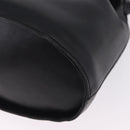 Salvatore Ferragamo Gancini Shoulder Bag Leather Black Gold Tone Auth 202100-11