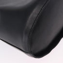 Salvatore Ferragamo Gancini Shoulder Bag Leather Black Gold Tone Auth 202100-12