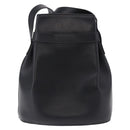 Salvatore Ferragamo Gancini Shoulder Bag Leather Black Gold Tone Auth 202100-3