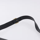 Salvatore Ferragamo Gancini Shoulder Bag Leather Black Gold Tone Auth 202100-8