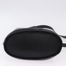 Salvatore Ferragamo Gancini Shoulder Bag Leather Black Gold Tone Auth 202100-9
