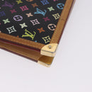 LOUIS VUITTON Monogram Multicolor Agenda GM Cover Black R20893 LV Auth 202101V-16