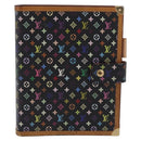 LOUIS VUITTON Monogram Multicolor Agenda GM Cover Black R20893 LV Auth 202101V-13