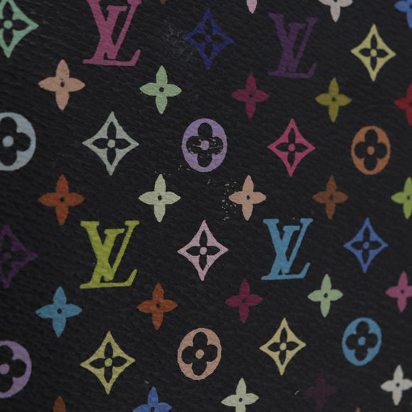 LOUIS VUITTON Monogram Multicolor Agenda GM Cover Black R20893 LV Auth 202101V