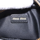 Miu Miu Beau Pouch Leather Black Gold Auth 202103M-10