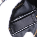 Miu Miu Beau Pouch Leather Black Gold Auth 202103M-11