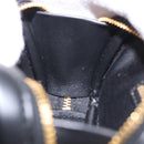 Miu Miu Beau Pouch Leather Black Gold Auth 202103M-19