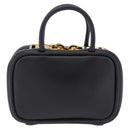 Miu Miu Beau Pouch Leather Black Gold Auth 202103M-2