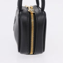 Miu Miu Beau Pouch Leather Black Gold Auth 202103M-3