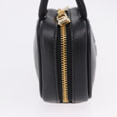 Miu Miu Beau Pouch Leather Black Gold Auth 202103M-4