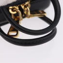 Miu Miu Beau Pouch Leather Black Gold Auth 202103M-7