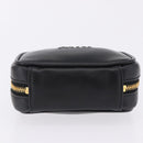 Miu Miu Beau Pouch Leather Black Gold Auth 202103M-5