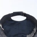 GUCCI GG Canvas Web Sherry Line Cap Black Gold Tone 200035 Auth 202104A-13