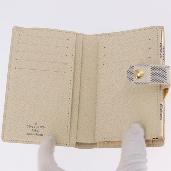LOUIS VUITTON Damier Azur Portefeuille Viennois Wallet N61676 LV Auth 202105V