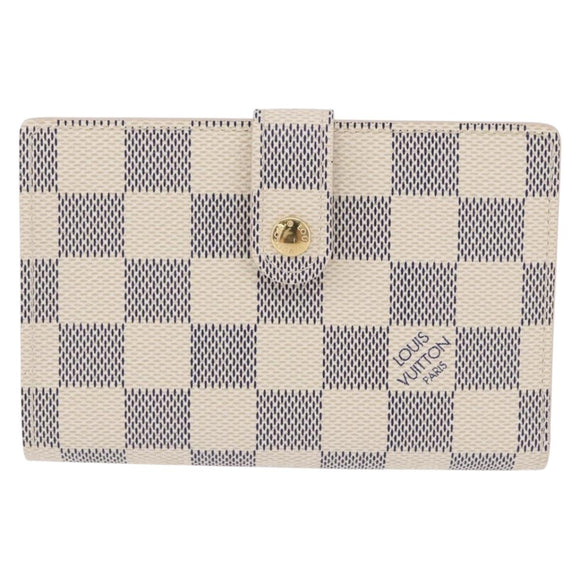 LOUIS VUITTON Damier Azur Portefeuille Viennois Wallet N61676 LV Auth 202105V