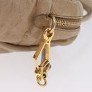 Miu Miu Vitellolux Hand Bag Leather 2way Beige Gold Tone Auth 202110V-10