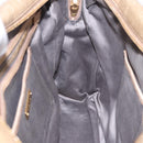 Miu Miu Vitellolux Hand Bag Leather 2way Beige Gold Tone Auth 202110V-22