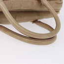 Miu Miu Vitellolux Hand Bag Leather 2way Beige Gold Tone Auth 202110V-7