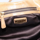 Miu Miu Vitellolux Matelasse Hand Bag Leather 2way Brown Gold Tone Auth 202111V-19