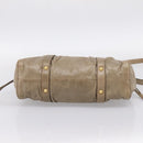 Miu Miu Vitellolux Hand Bag Leather 2way Beige Gold Tone Auth 202112A-5