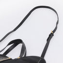 PRADA Hand Bag Nylon 2way Black Gold Tone Auth 202114-9