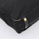 PRADA Hand Bag Nylon 2way Black Gold Tone Auth 202114-15