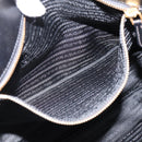 PRADA Hand Bag Nylon 2way Black Gold Tone Auth 202114-22