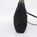 PRADA Hand Bag Nylon 2way Black Gold Tone Auth 202114-3