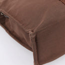 HERMES Her Line MM Hand Bag Canvas Brown Silver Auth 202116-11