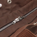 HERMES Her Line MM Hand Bag Canvas Brown Silver Auth 202116-14