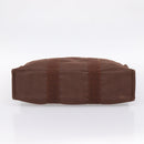HERMES Her Line MM Hand Bag Canvas Brown Silver Auth 202116-9